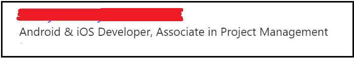 Another example of a good title for the LinkedIn profile.